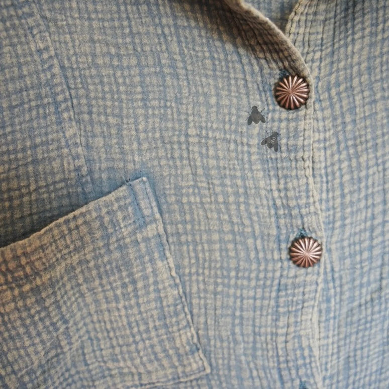 Acres Teal Button up