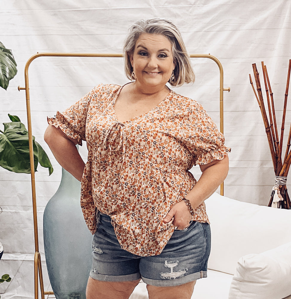 Maggie Doll Floral Top Plus