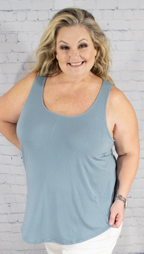 Every Occassion Layering Tank Blue / Grey