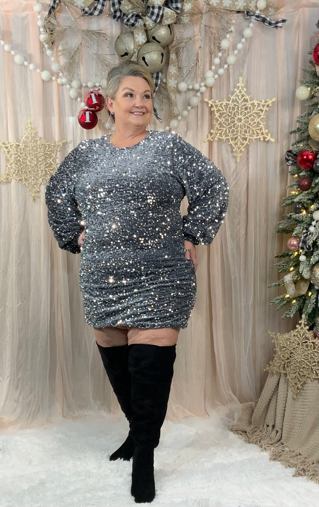 Stargazing Sequin Holiday Dress