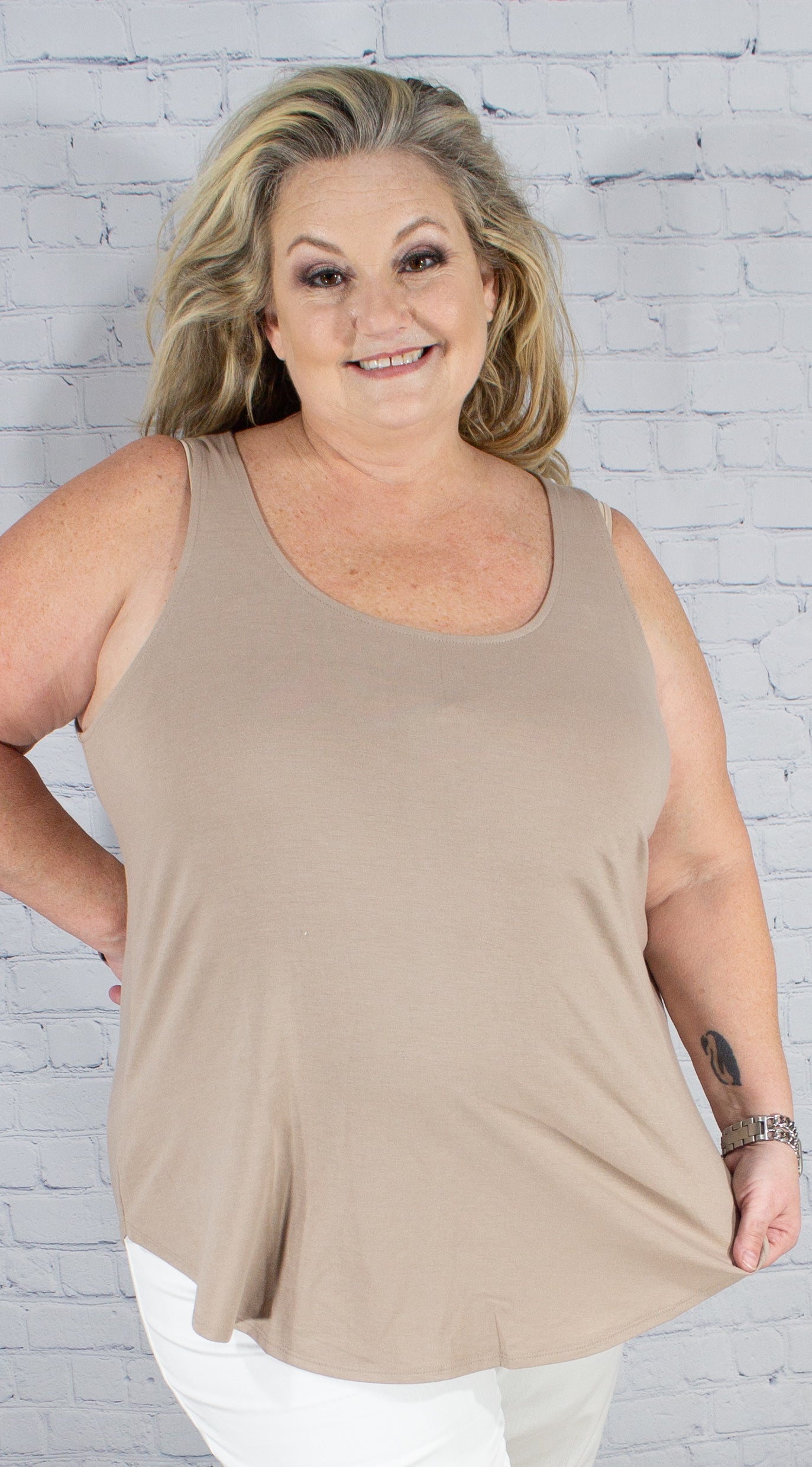 Every Occassion Layering Tank Ash Mocha