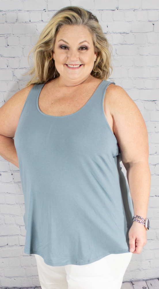 Every Occassion Layering Tank Blue / Grey