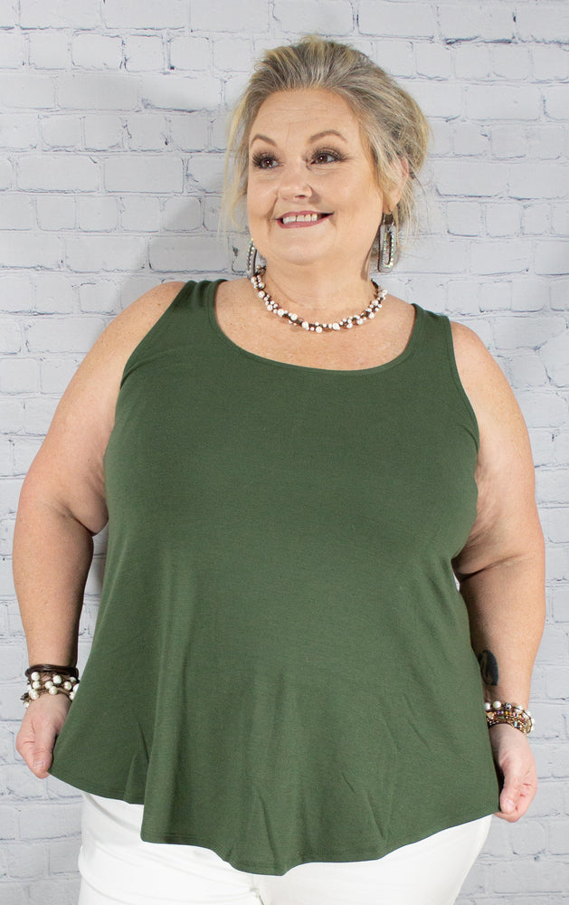 Every Occassion Layering Tank Army Green