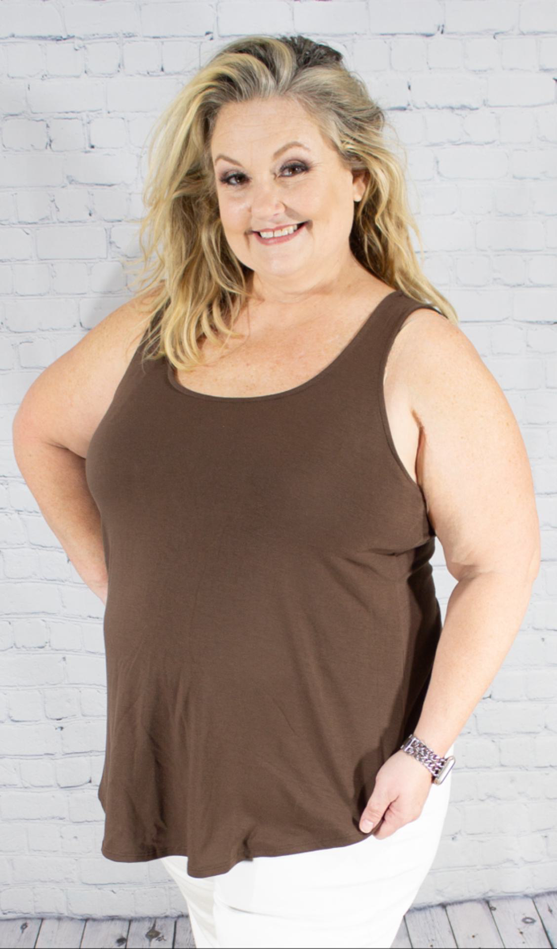 Every Occassion Layering Tank Sweet Brown